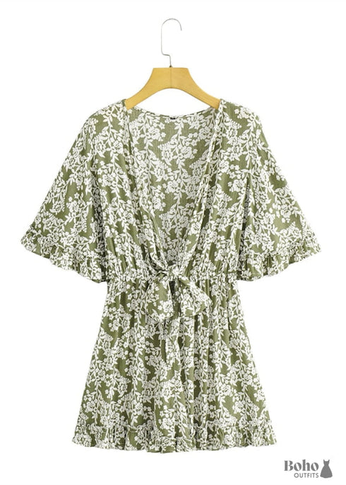 Boho Romper Mini Summer Dress Teagan